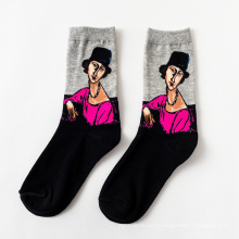 Hot Sale Fashion Cartoon Casual Cotton Customs Design Women Unisex Sublimation Blank Running Terry Loop Men Long Five Toe Socks